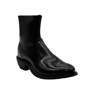 Leather Classics Men's 7-1/2" Western Dress Leather Boots Black - Medium